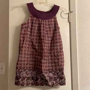 Purple sleeveless pattern dress, size L